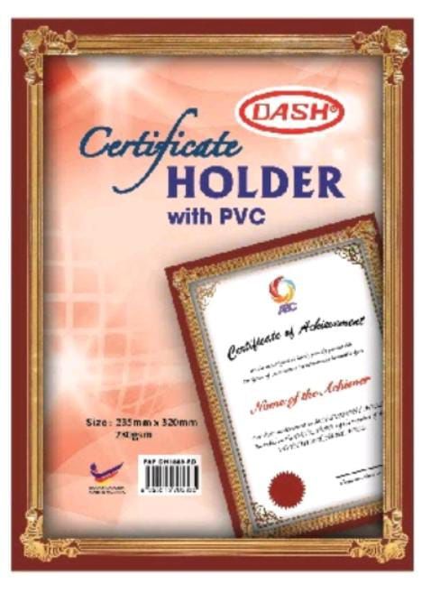 Dash A4 Certificate Holder With PVC Cover (100pcs/box)