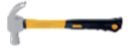 Temo 1.0lb/16oz/450g Stainless Steel Claw Hammer - Fiberglass Shaft