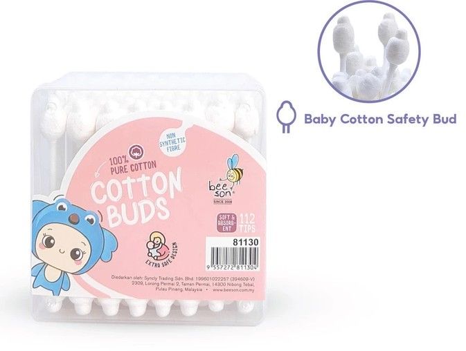Beeson 100% Soft Putik Telinga Bayi /Double Head Cotton Buds Disposable Cotton Swabs 3pcs 4318 1 / 8125 0 / 81130 81130 Extra Safe 1pc SL-81250-KK