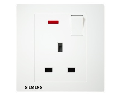 SIEMENS RELFA 5UB1313-3PC01 13A 1GANG SWITCH SOCKET OUTLET WITH NEON INDICATOR (WHITE)