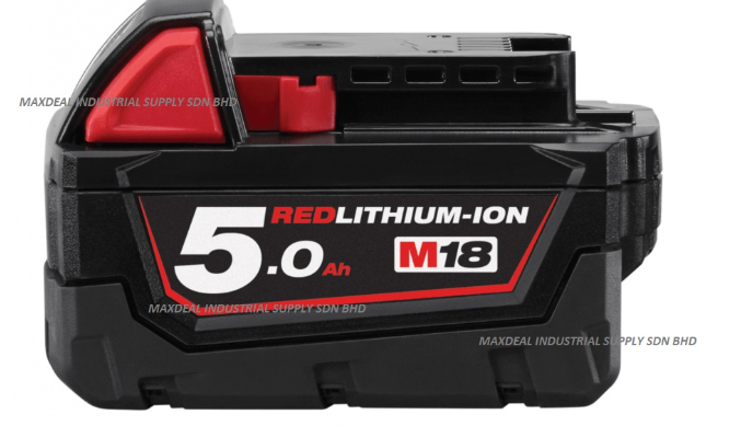MILWAUKEE M18B5 5.0AH M18 RED LITHIUM ION BATTERY