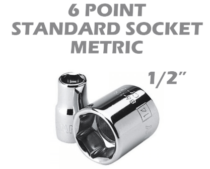 STANLEY 6 POINT STANDARD SOCKET METRIC
