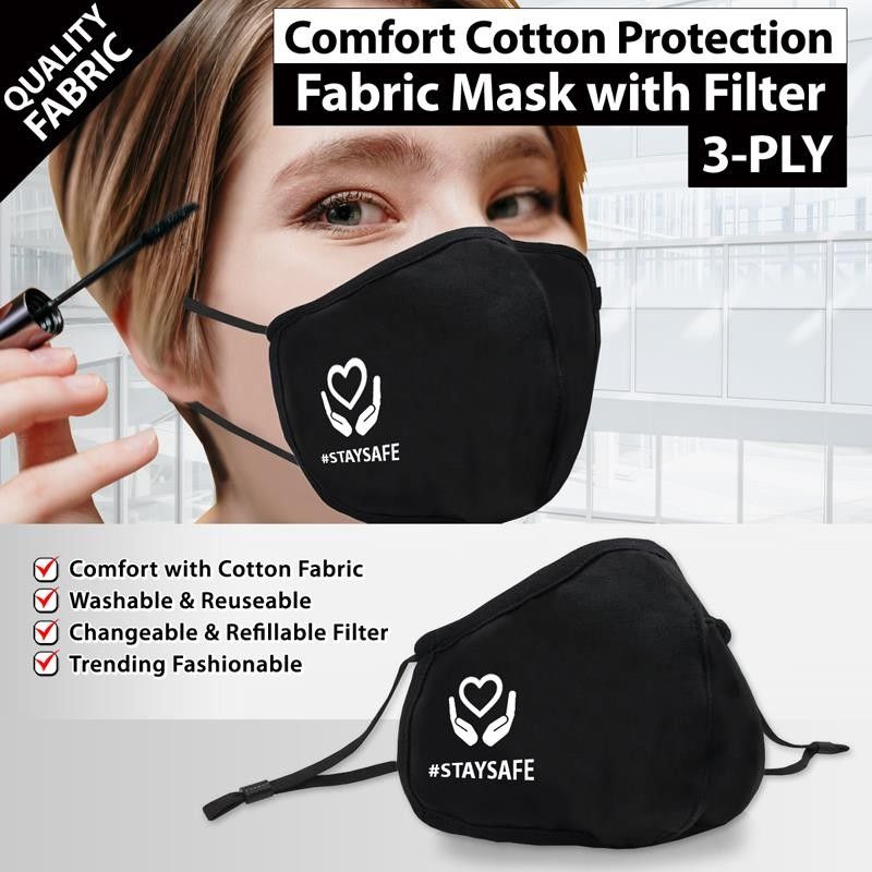 TO BE SPECIFIED *Fabric Mask with Filter – 3-Ply