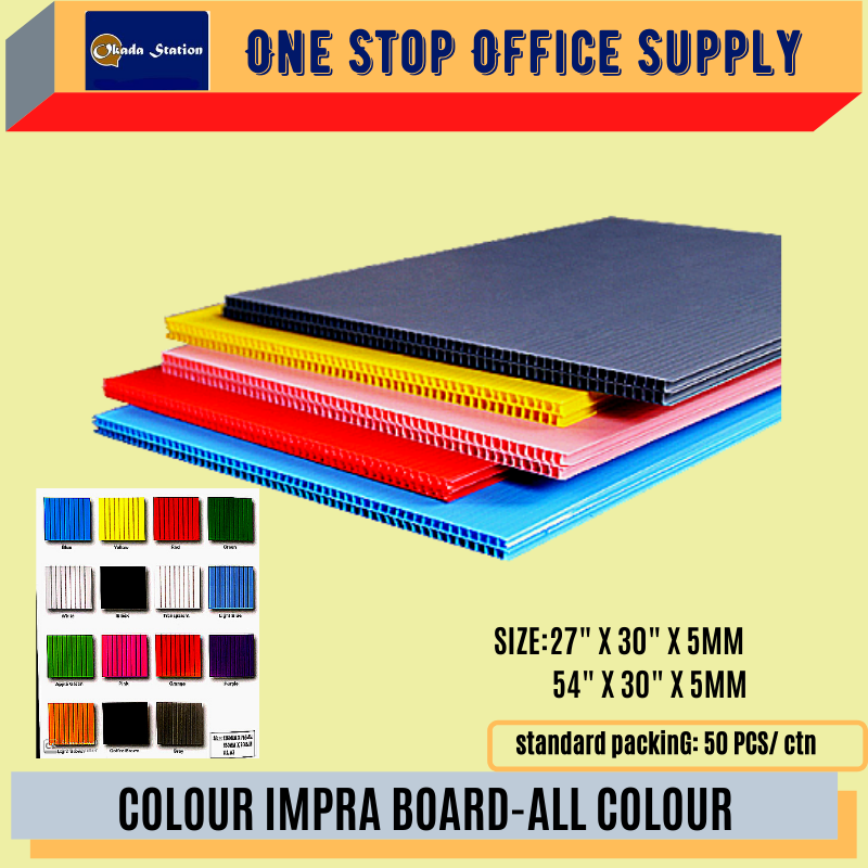 COLOUR IMPRA BOARD -( ALL SIZE) (ALL COLOUR) /IMPRA /Impra Board /Colour /Polystyrene Board
