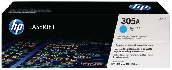 HP LaserJet Toner Cartridge 305A Cyan CE411A