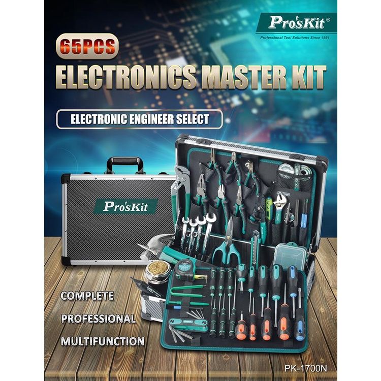 ELECTRONIC WORKING TOOL KIT PROSKIT 1PK-1700NB - 65PCS