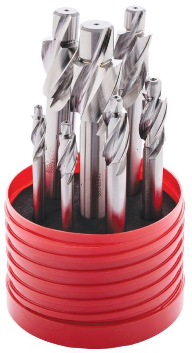 Sherwood Counterbore Set, Counterbore, Plain Shank, Set of 7, High Speed Steel, Uncoated SHR0219010A