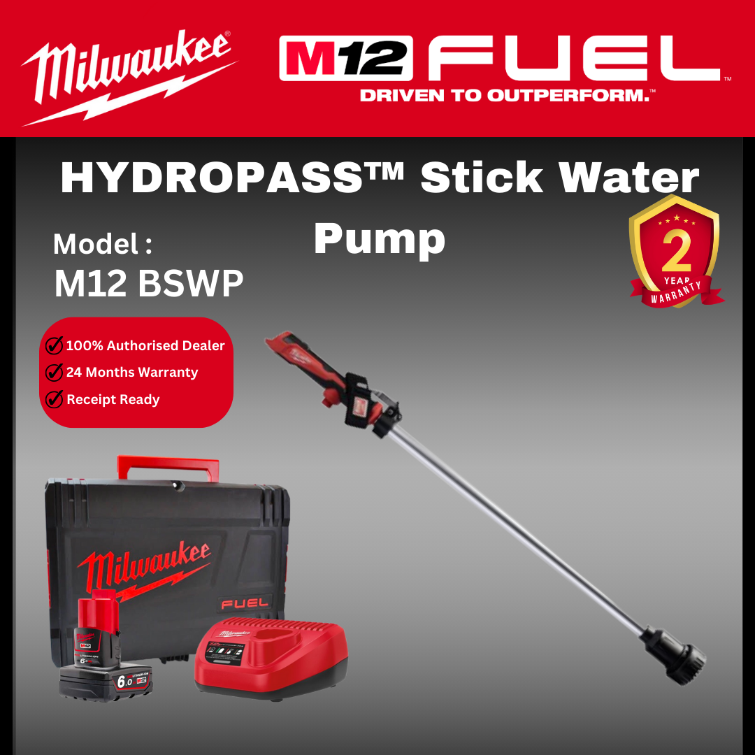 Milwaukee M12 Hydropass Stick Water Pump / BSWP / Water Pump / Stick Water Pump / M12 Water Pump