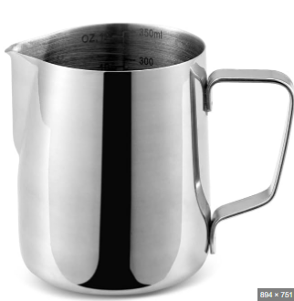 STAINLESS STEEL PITCHER & HANDHELD FROTHER 350ML