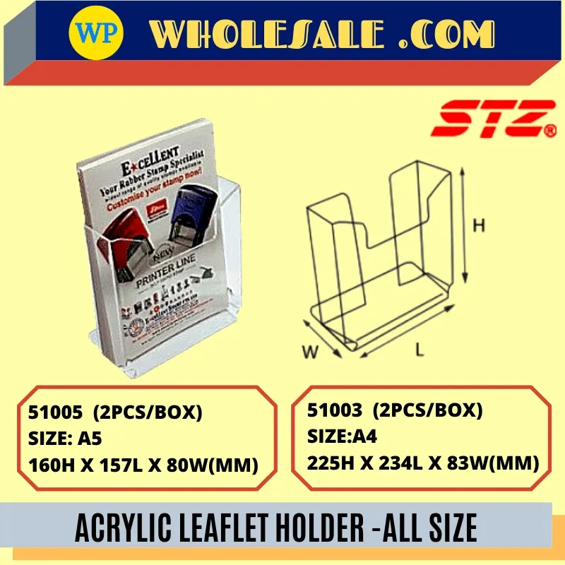 ACRYLIC LEAFLET HOLDER -ALL SIZE /STZ /Acrylic /Holder /Leaflet Holder /Acrylic Holder