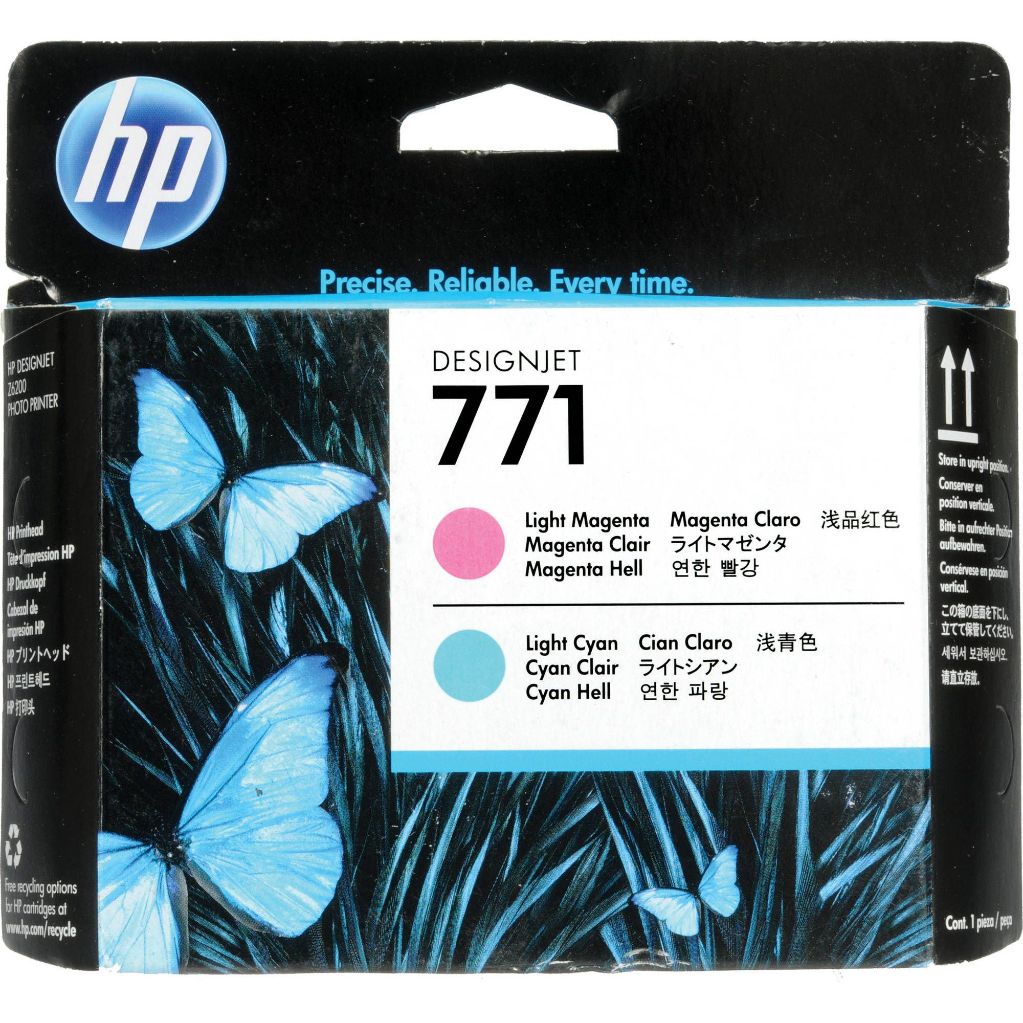 Genuine Malaysia HP Warranty - HP 771 Light Magenta and Light Cyan Designjet Printhead
