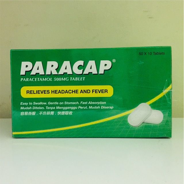 Paracap Paracetamol First Aid Refill 500mg 10 tablets