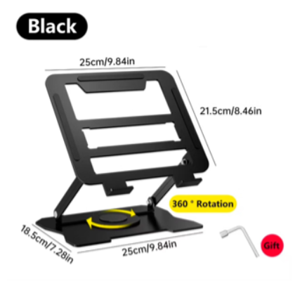 moketa 360 rotation function, portable, foldable, double height adjustment, hollow bottom
