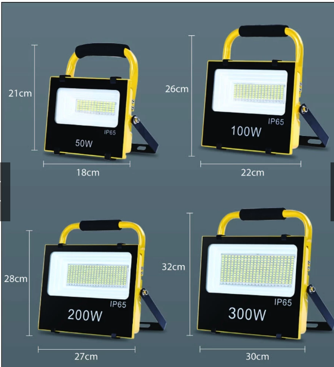 100W 5V IP65 RECHARGEABLE FLASH FLOOD LIGHT-WHITE Outdoor Protable Sport Light