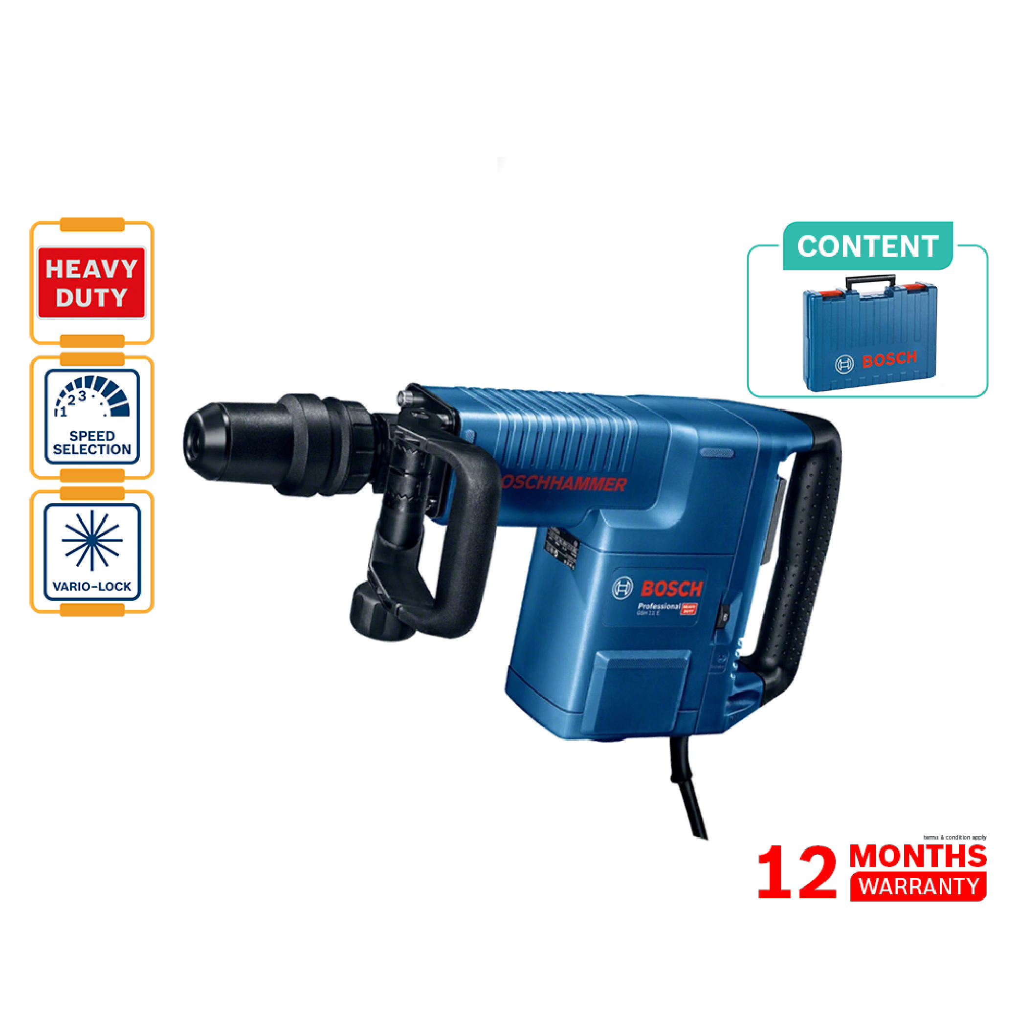BOSCH GSH 11 E Demolition Hammer (With SDS Max) - 06113168L0/L1