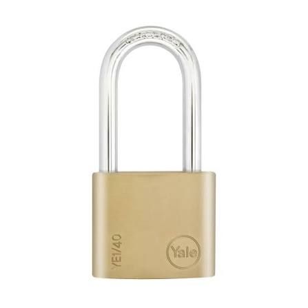 Yale YE1 40mm Indoor Essential Brass Standard Shackle Padlock