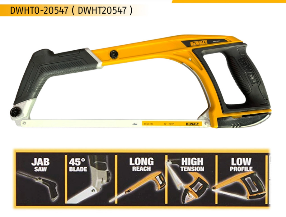 DEWALT DWHT0-20547 ( DWHT20547 ) 300MM (12" ) 5 IN 1 HACKSAW FLAME