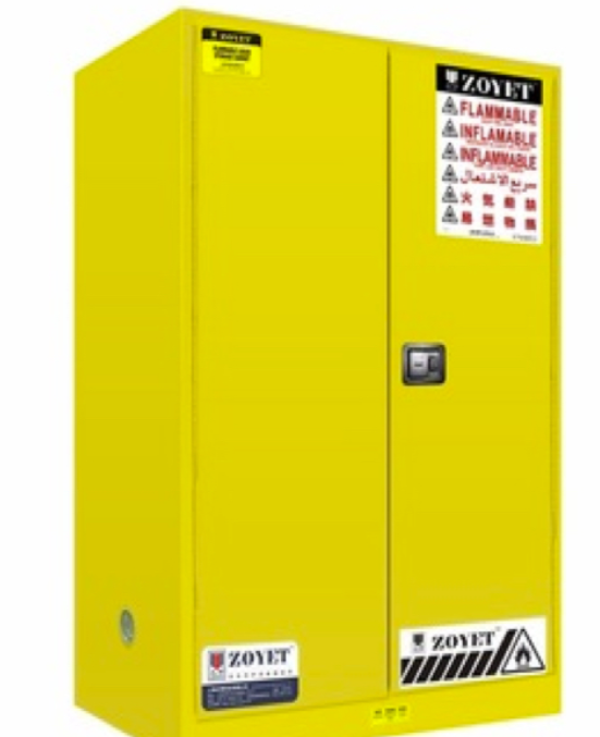 Flammable Storage Cabinet (Yellow Metal) 鈥�45 Gallons/170L