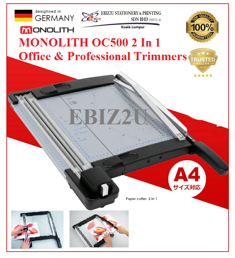 MONOLITH OC500 鈥� IN 1 PAPERCUTTER A4鈥�Straight cut (10 sheets)