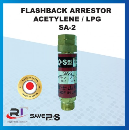 RIGHTWELL SAVE POINT FLASHBACK ARRESTOR LPG/ACETYLENE SA-2 (MADE IN JAPAN)