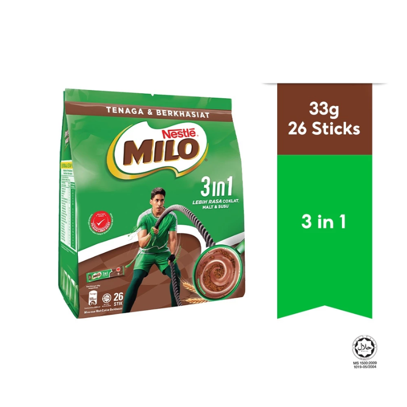 Nestle Milo 3in1 Activ-Go Mix 33g x 26 Sticks