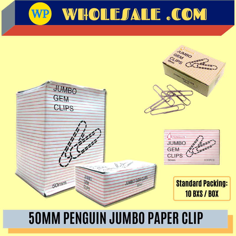 50MM PENGUIN JUMBO PAPER CLIP /PENGUIN /50mm /Paper Clip /Clip /50MM PENGUIN JUMBO PAPER CLIP
