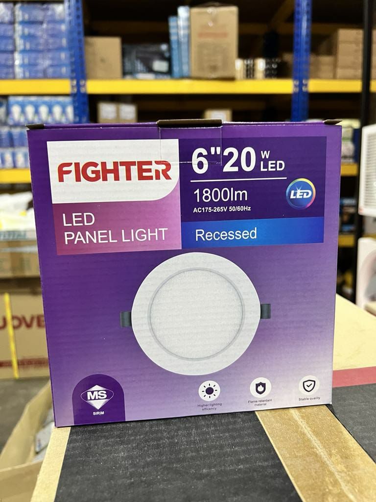 Fighter 20W Round LED recessed downlight 6inch (6500k)
