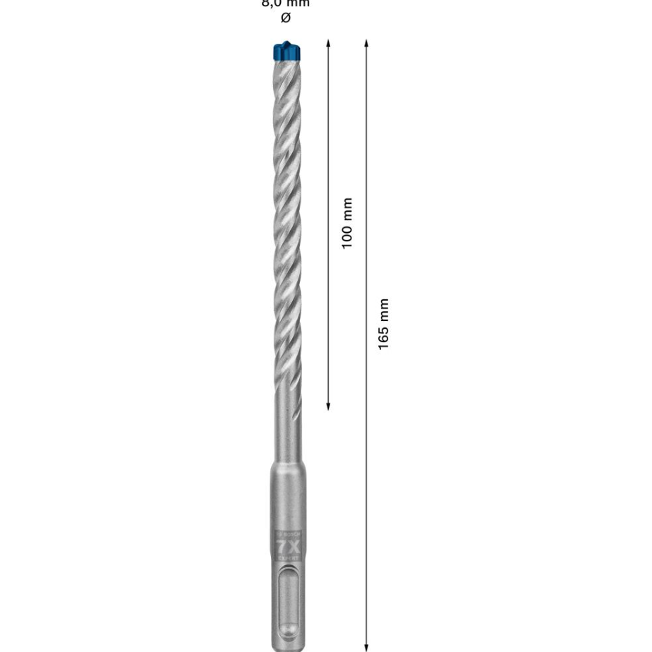 BOSCH EXPERT SDS PLUS-7X HAMMER DRILL BIT 8 X 50 X 115 MM (2608900087)
