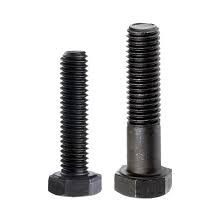 BOLT M16 X 150MM C/W NUT BLACK HALF THREAD - HT8.8