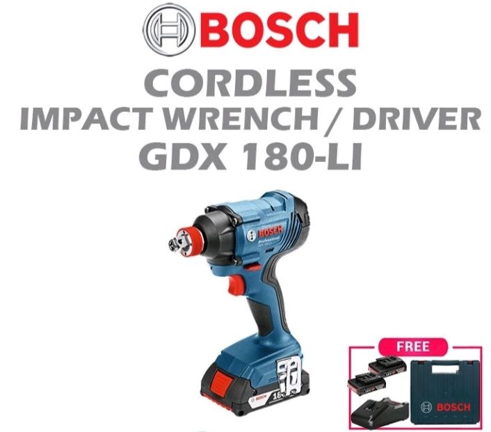 Bosch GDX 180-Li Cordless Impact Driver Replacement for GDR -180LI With Battery OCHA Bosch GDX 180-Li Cordless Impact Driver Replacement for GDR -180LI With Battery & Charger Free delivery semenanjung