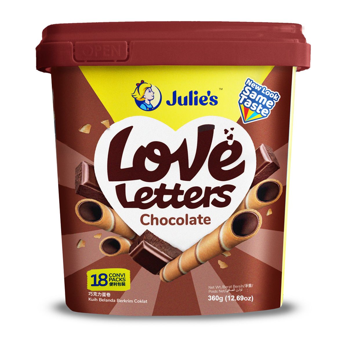 Julie's Love Letters Chocolate 360g