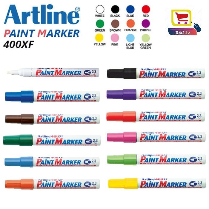 Artline Paint Marker 400XF 2.3mm (Black,Blue,Red,Green,Orange,Pink,White, Purple) RTSB