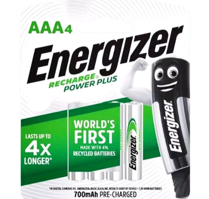 Energizer rechargeable battery AAA 4 PCS /PACK- 700 mah Energizer rechargeable battery AAA 4 PCS /PACK -700 mah