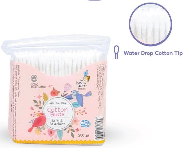 Beeson 100% Soft Putik Telinga Bayi /Double Head Cotton Buds Disposable Cotton Swabs 3pcs 4318 1 / 8125 0 / 81130 81250 (Baby) 3pcs SL-81250-KK