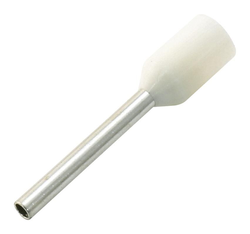 KST NYLON-INSULATED CORD END TERMINAL 0.75MM虏 8MM WHITE (E7508W)