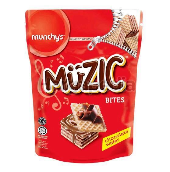 Munchy's *Munchy's Muzic Wafer Bites Chocolate [ 12 pack x 180g]
