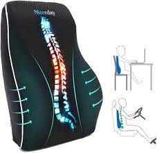 Back Pain Relief Helper Memory Foam Lumbar Support Pillow Car Chair Cushion