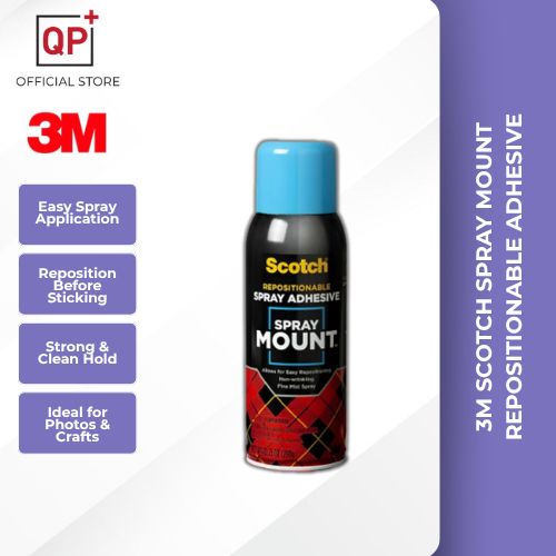 3M SCOTCH SPRAY MOUNT REPOSITIONABLE ADHESIVE/ MULTIPURPOSE SPRAY ADHESIVE l PENYEMBAUR BOLEH ALIH | 可移喷胶-SUPER 77