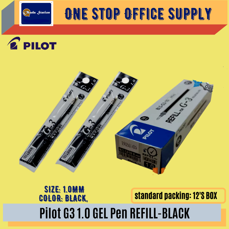 PILOT G3 GEL PEN 1.0 REFILL -ALL COLOUR / Pilot / Pilot G3 Refill / Gel Pen Refill / 1.0mm / Pilot G3 Gel Pen Refill #black