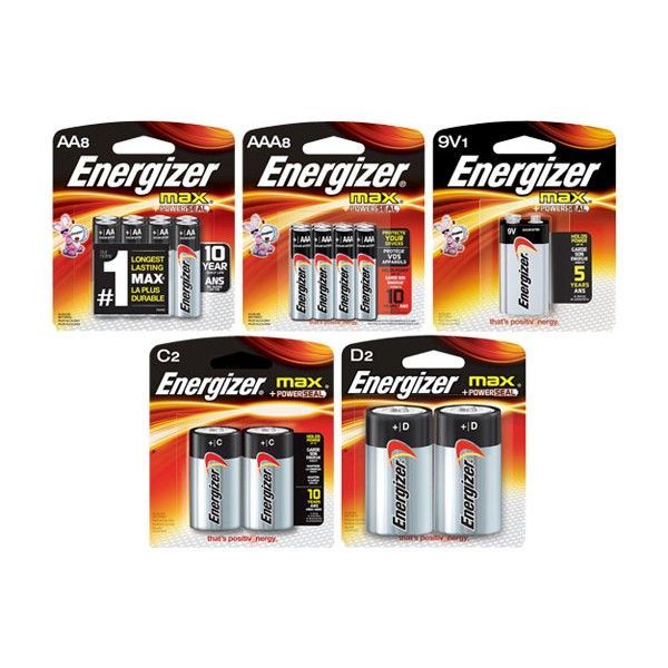 Energizer Alkaline Battery - AA / AAA / 9V