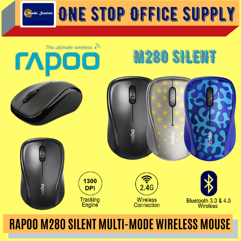 RAPOO M280 SILENT MULTI-MODE WIRELESS MOUSE /Rapoo /M280 /Wireless Mouse /Silent Multi-Mode Mouse