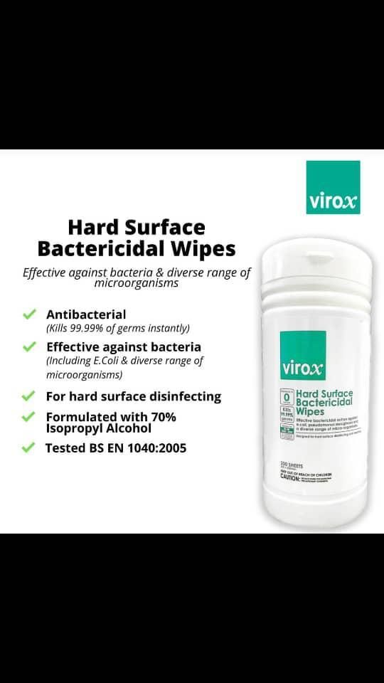 VIROX Hard Surface Wipes 70% alcohol 200 sheet