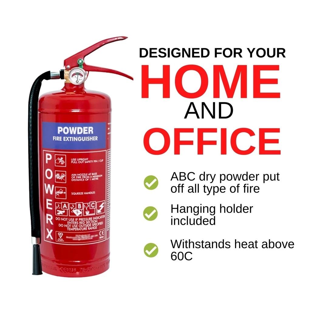 8KG ABC Powder Fire Extinguisher for Car Home Office Portable Multipurpose Fire Extinguisher Ingusher Pemadam Api