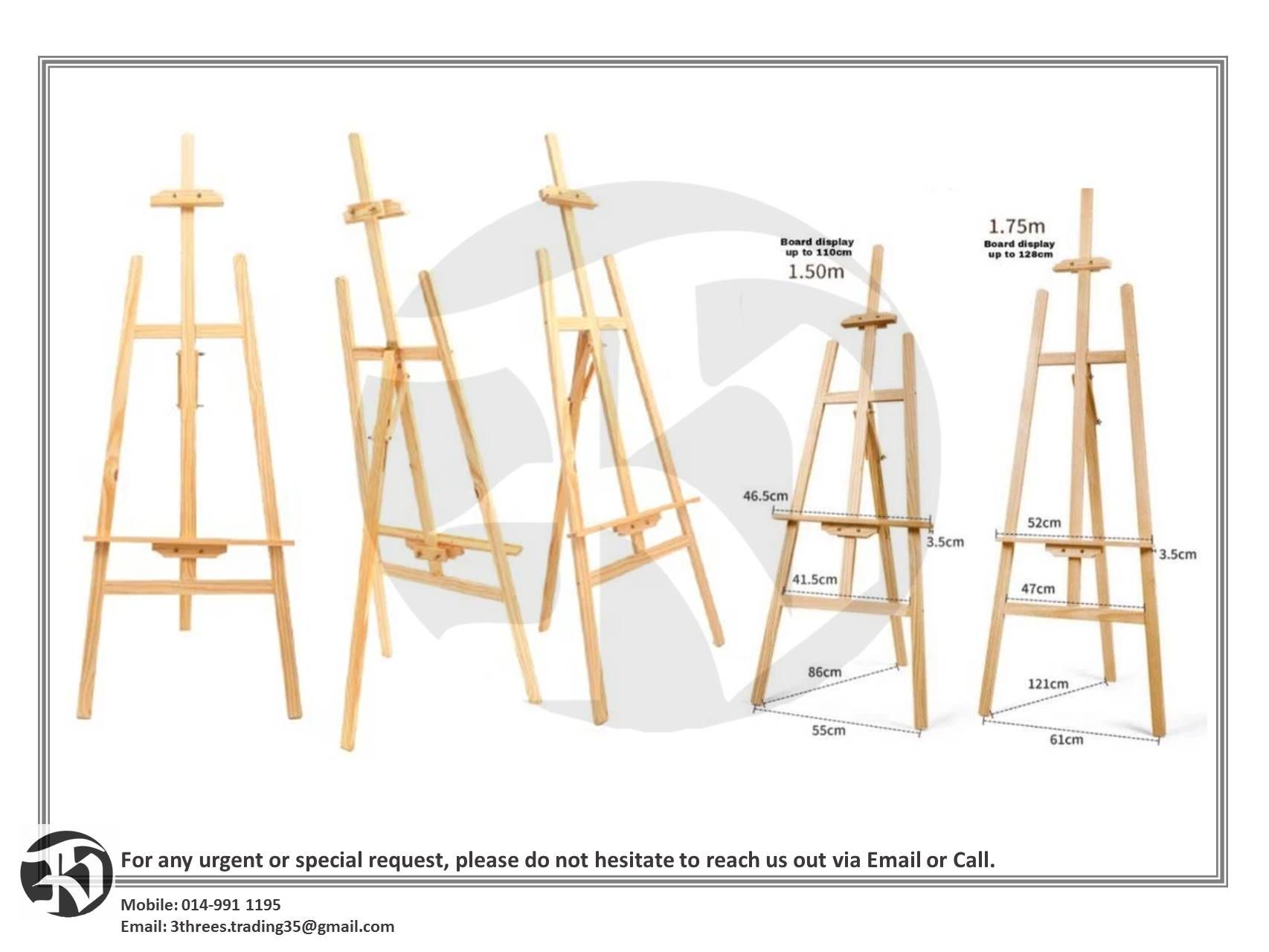 WOOD EASEL STAND ART POSTER DECORATION MENU STAND