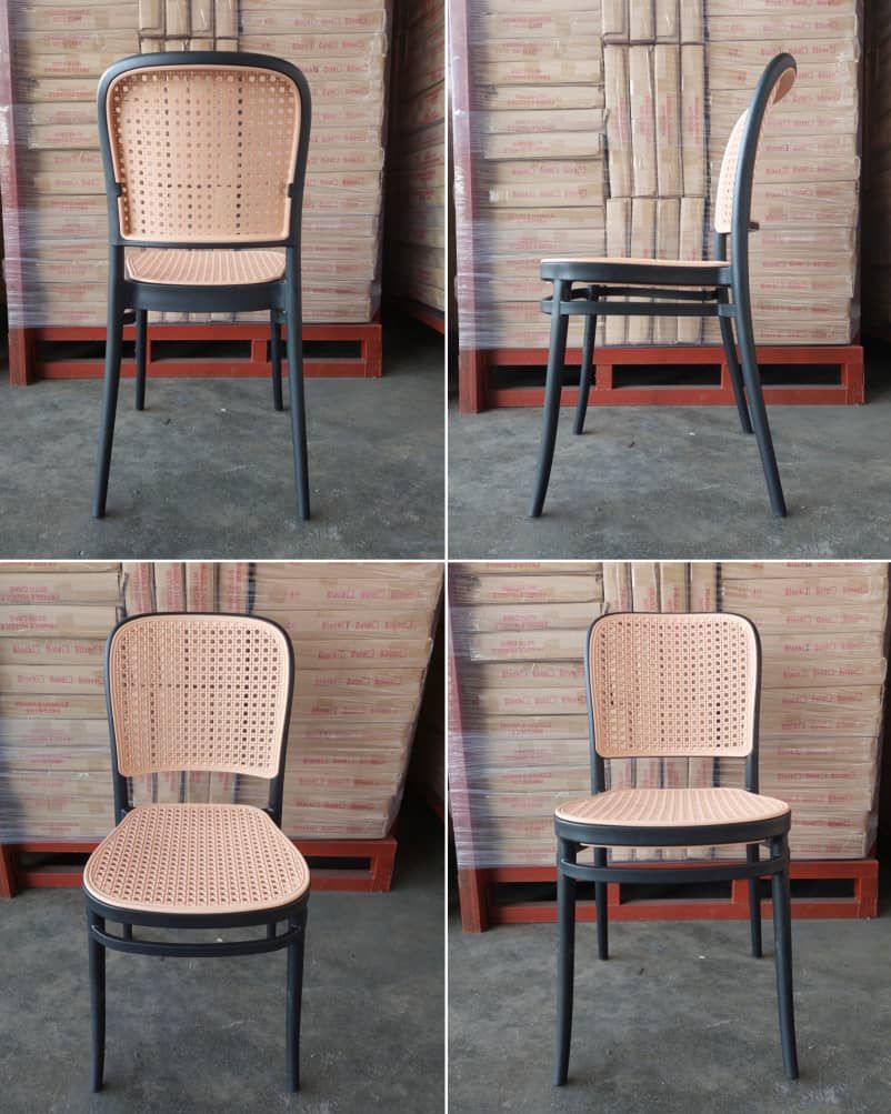 SET TABLE WITH RATTAN CHAIR (1 Table + 4 Chair)