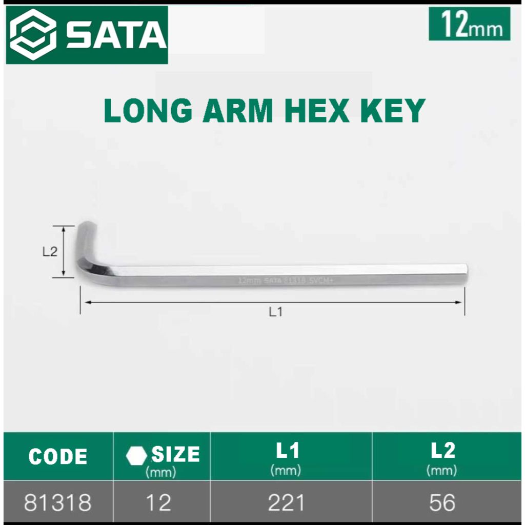 Sata LONG ARM HEX KEY 12MM