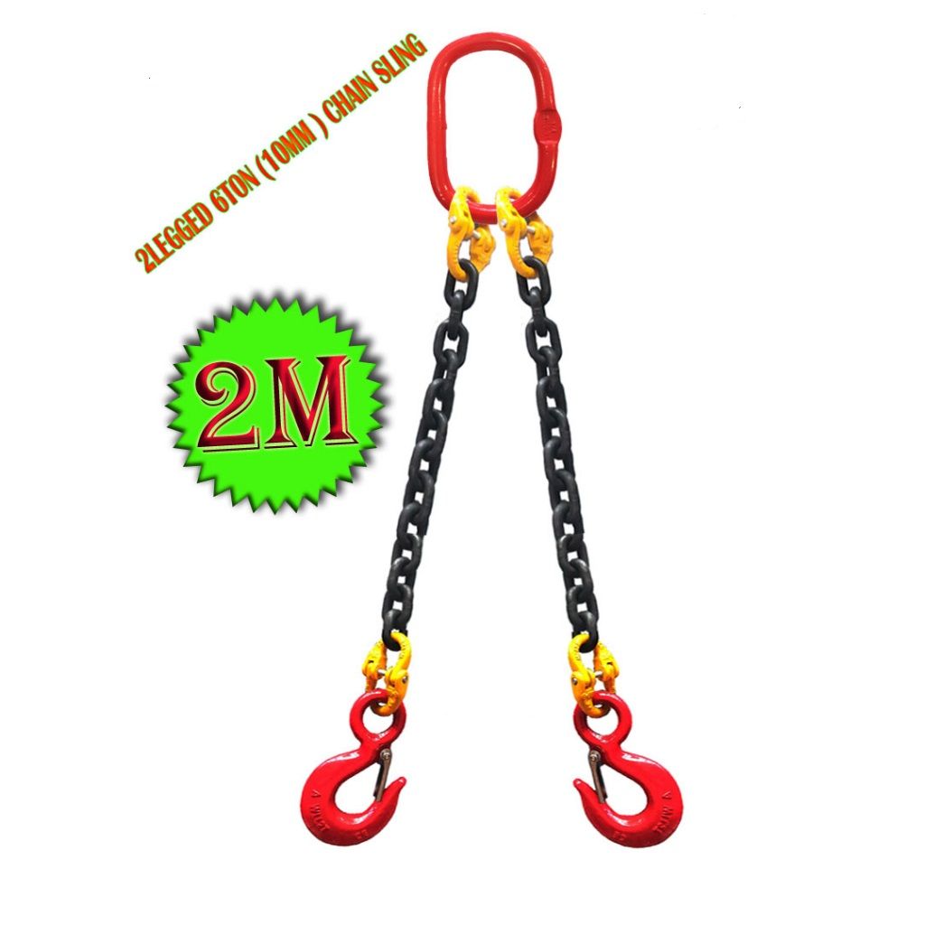 2LEGGED 6TON LIFTING CHAIN SLING 2 METER LENGTH