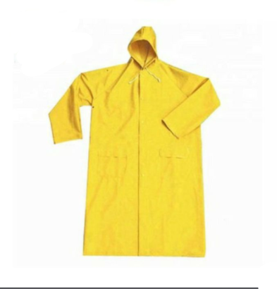 PICASAF NIETZ RAINCOAT VINYL YELLOW HEAVY DUTY RAINCOAT RAINSUIT BAJU HUJAN TEBAL JAKET JAS HUJAN-WITHOUT PANTS,M