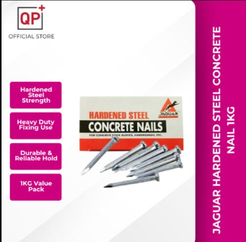 JAGUAR HARDENED STEEL CONCRETE NAIL 1KG l PAKU DINDING l 钉子-2"