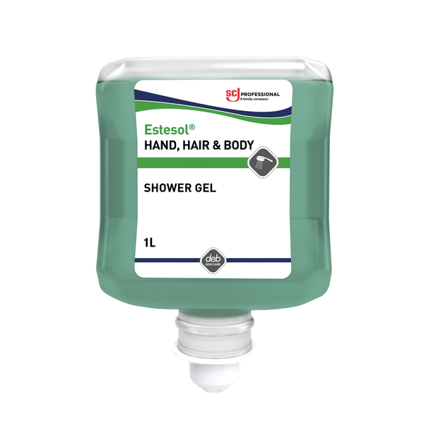 Estesol庐 Hand, Hair & Body, Universal Hair & Body Shower Lotion, 1L Cartridge, 6 Ea/Case